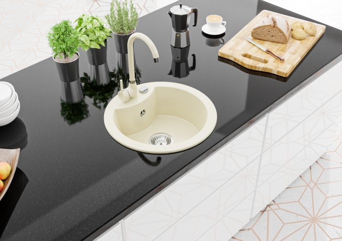 Гранитни мивки кръгли